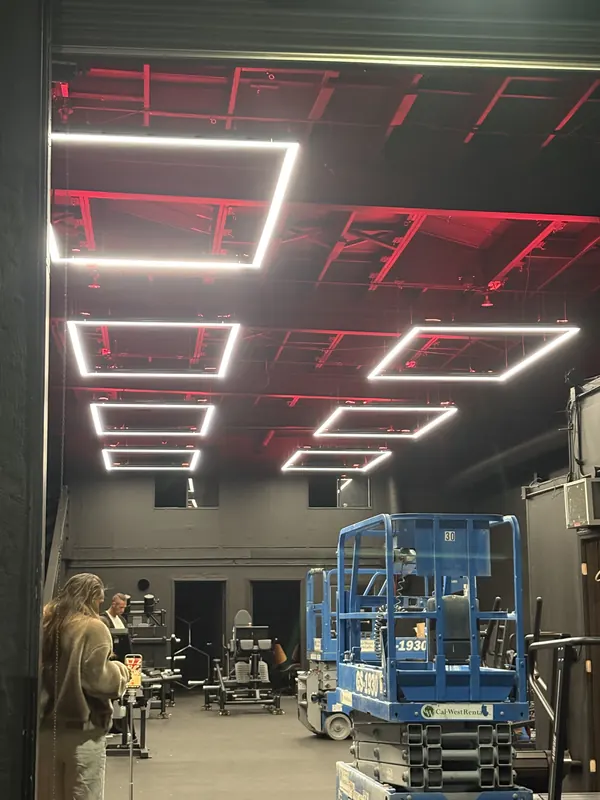 Installing fixtures and RGB accent lighting from a lift