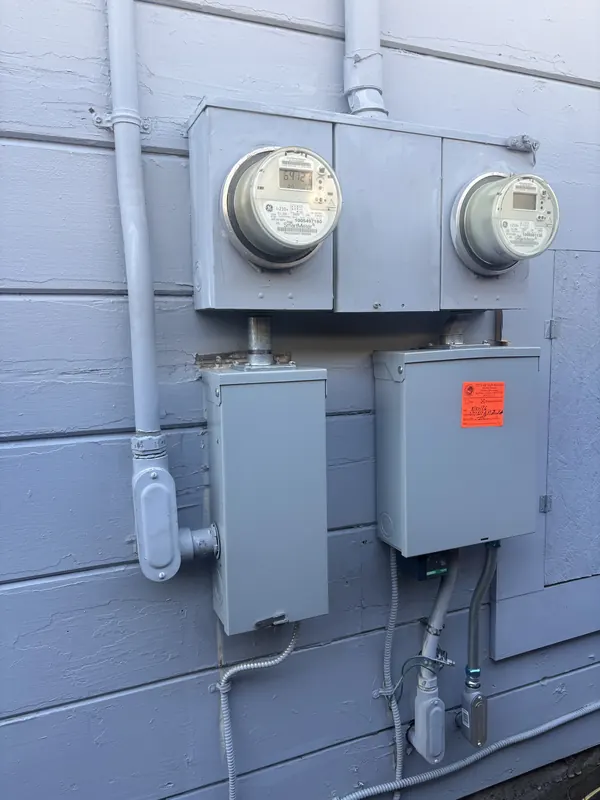 New meter main installed on the duplex